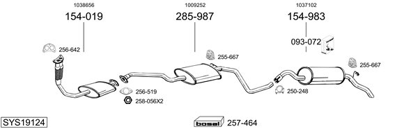 Sistema de gases de escape Ford ESCORT V