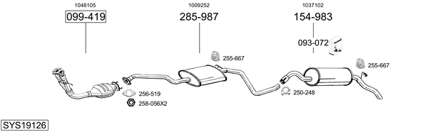 Sistema de gases de escape Ford ESCORT V