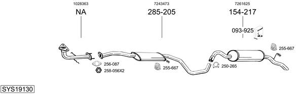 Sistema de gases de escape Ford ESCORT V