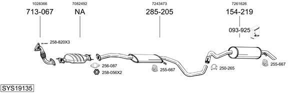 Sistema de gases de escape Ford ESCORT V Saloon