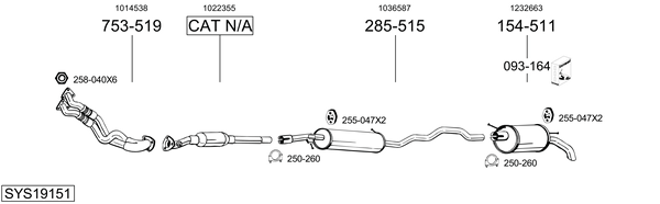 Sistema de gases de escape Ford GALAXY MK I VAN