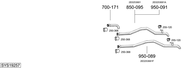 Sistema de gases de escape Vw CRAFTER 30-50 Van