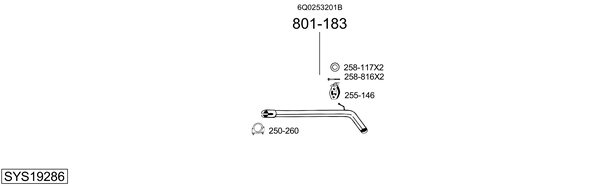 Sistema de gases de escape Vw POLO IV