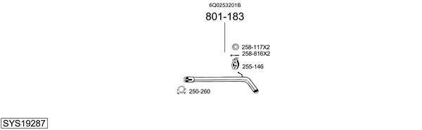 Sistema de gases de escape Vw POLO IV