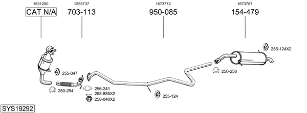 Sistema de gases de escape Ford FIESTA VI Van