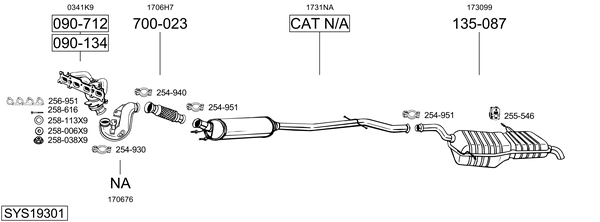Sistema de gases de escape Citroën C4 PICASSO I MPV