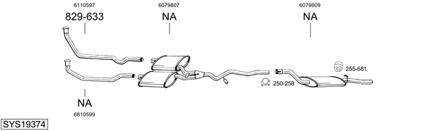 Sistema de gases de escape Ford GRANADA II
