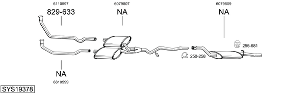 Sistema de gases de escape Ford GRANADA II