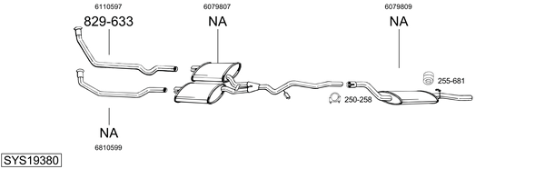 Sistema de gases de escape Ford GRANADA II