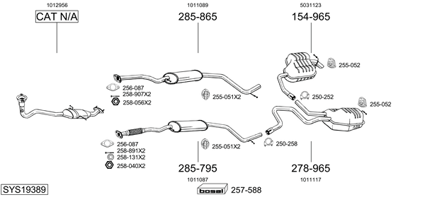 Sistema de gases de escape Ford MONDEO I