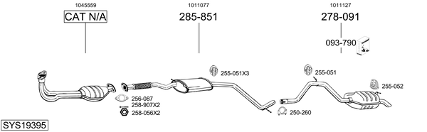 Sistema de gases de escape Ford MONDEO I Saloon