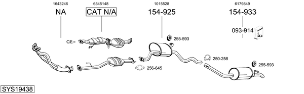 Sistema de gases de escape Ford SIERRA II Turnier