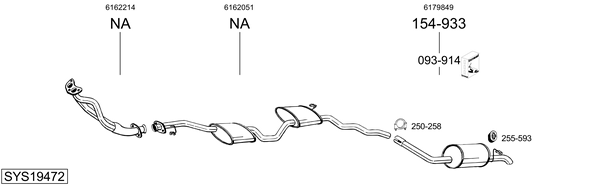 Sistema de gases de escape Ford SIERRA Turnier