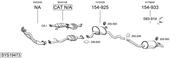 Sistema de gases de escape Ford SIERRA Turnier