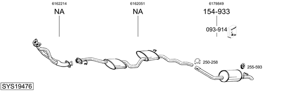 Sistema de gases de escape Ford SIERRA II Turnier
