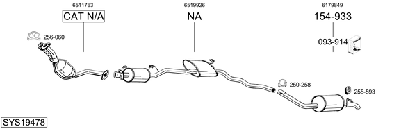 Sistema de gases de escape Ford SIERRA II Turnier