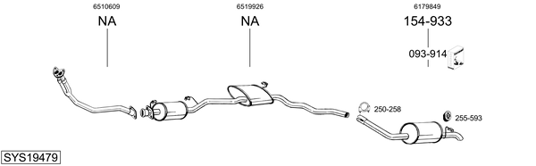 Sistema de gases de escape Ford SIERRA II Turnier