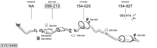 Sistema de gases de escape Ford SIERRA II Turnier