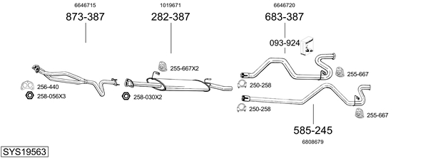 Sistema de gases de escape Ford TRANSIT Platform/Chassis