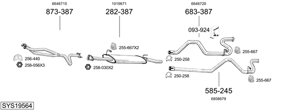 Sistema de gases de escape Ford TRANSIT Platform/Chassis