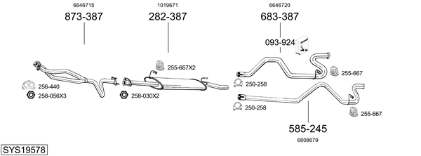 Sistema de gases de escape Ford TRANSIT Platform/Chassis