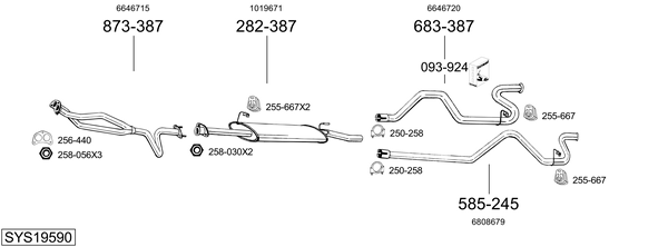 Sistema de gases de escape Ford TRANSIT Bus