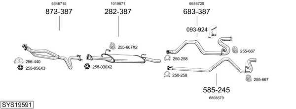 Sistema de gases de escape Ford TRANSIT Platform/Chassis