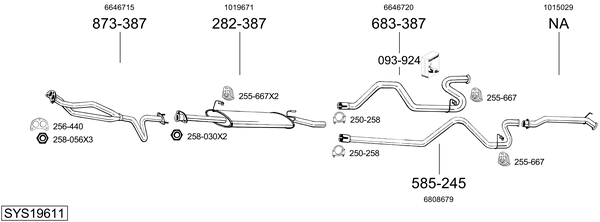 Sistema de gases de escape Ford TRANSIT Bus