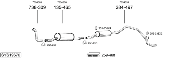 Sistema de gases de escape Fiat DUCATO Van
