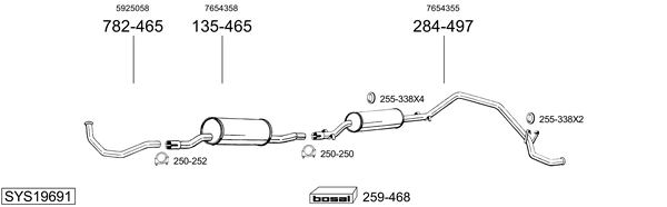 Sistema de gases de escape Fiat DUCATO Van