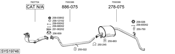 Sistema de gases de escape Fiat PANDA