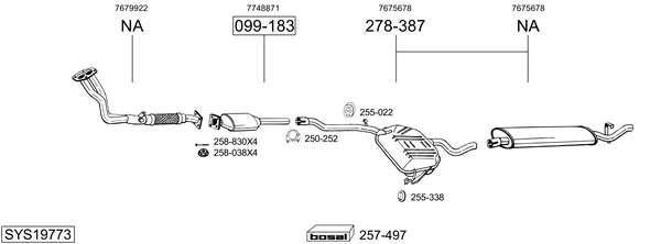 Sistema de gases de escape Fiat TEMPRA