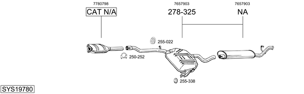 Sistema de gases de escape Fiat TEMPRA