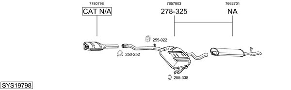 Sistema de gases de escape Fiat TEMPRA S.W.