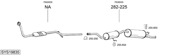 Sistema de gases de escape Fiat UNO