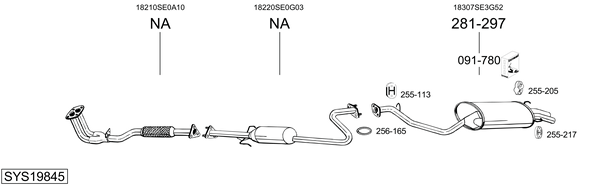 Sistema de gases de escape Honda ACCORD III
