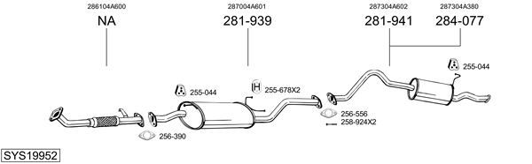 Sistema de gases de escape Hyundai H-1 / STAREX Bus