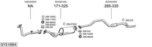 Sistema de gases de escape BOSAL SYS19964