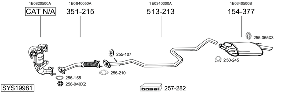 Sistema de gases de escape Mazda 121 III Hatchback Van