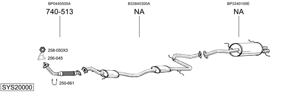 Sistema de gases de escape Mazda 323 C IV
