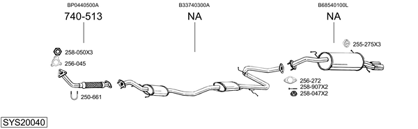 Sistema de gases de escape Mazda 323 F IV