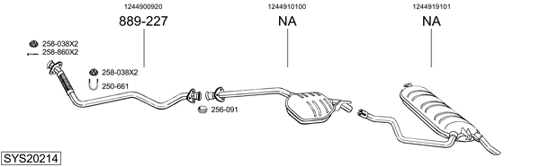 Sistema de gases de escape Mercedes-Benz E-CLASS T-Model
