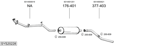 Sistema de gases de escape Mercedes-Benz T1 Platform/Chassis