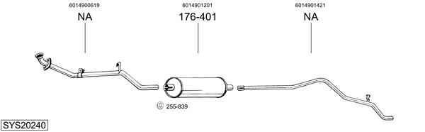 Sistema de gases de escape Mercedes-Benz T1 Bus