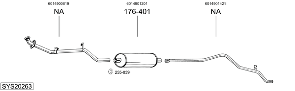 Sistema de gases de escape Mercedes-Benz T1 Platform/Chassis