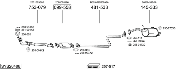 Sistema de gases de escape Nissan MICRA II
