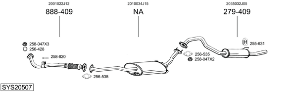 Sistema de gases de escape Nissan PATROL GR IV