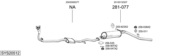 Sistema de gases de escape Nissan PICK UP