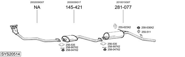 Sistema de gases de escape Nissan PICK UP