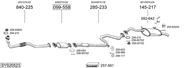 Sistema de gases de escape Nissan PRIMERA Hatchback